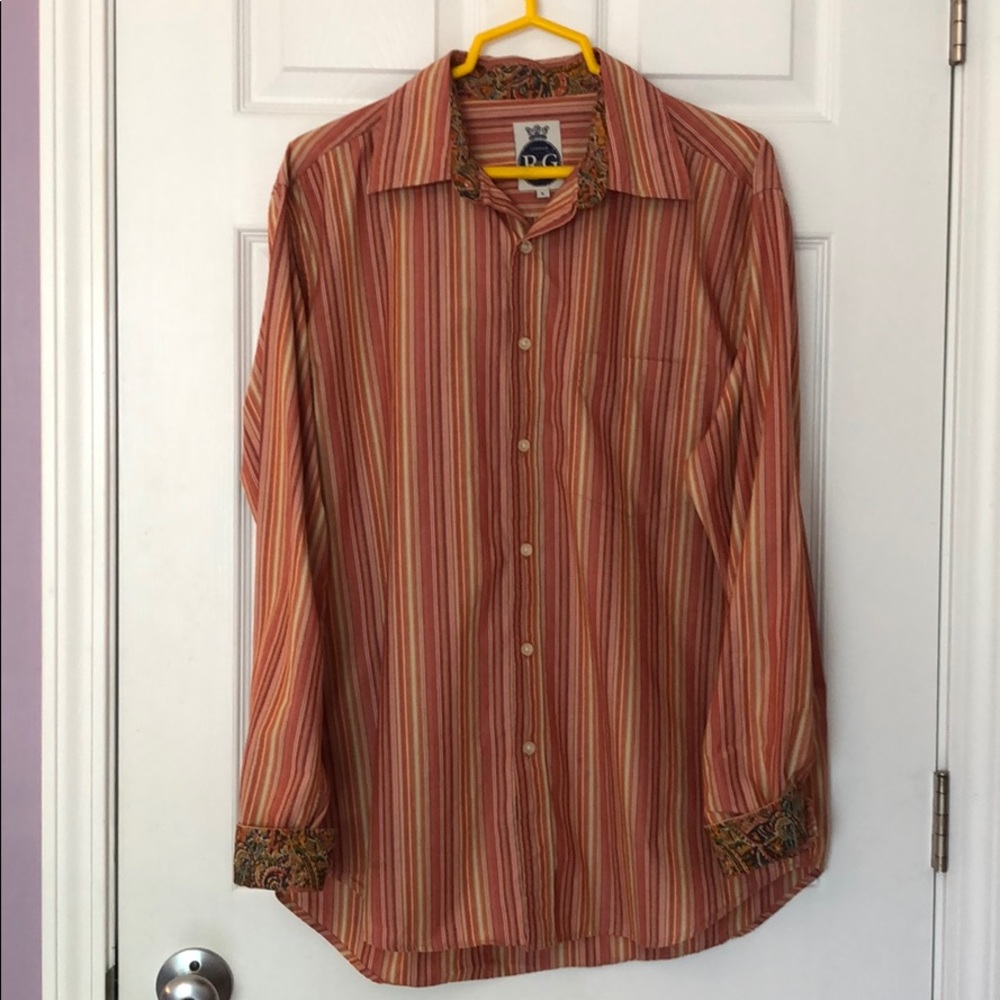 Robert Graham flip cuff button up dress shirt